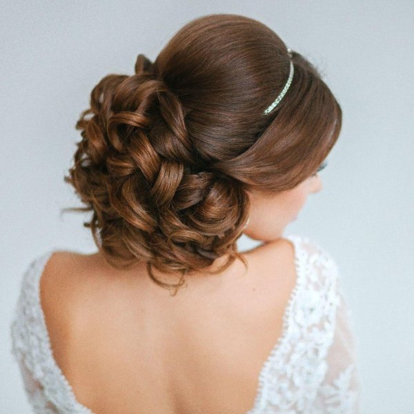 свадебная прическа