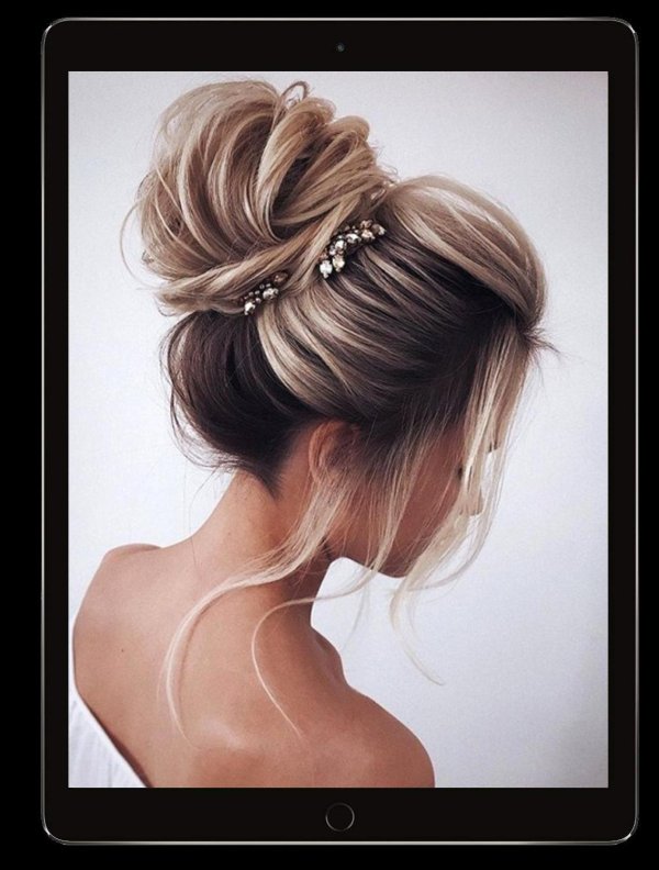 пучок свадебная прическа