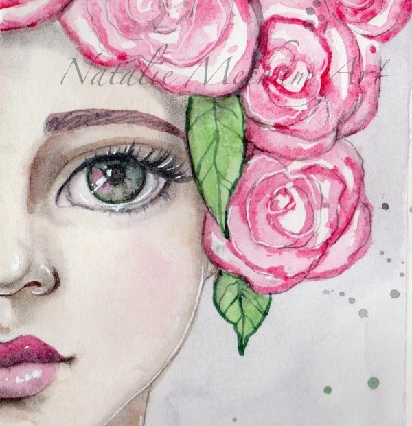 акварельные розы