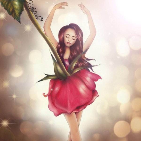 девушка из цветка