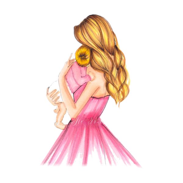 рисунки мама и дочка