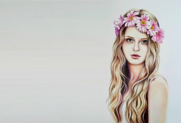 рисунки красивые девушки