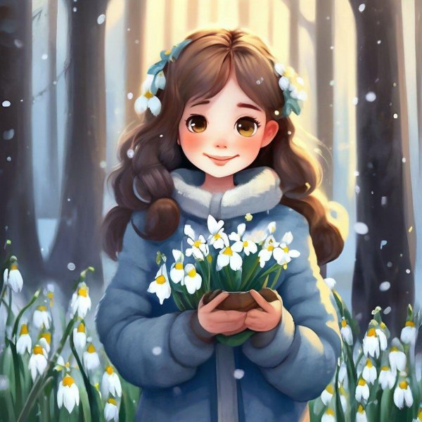 весенние подснежники