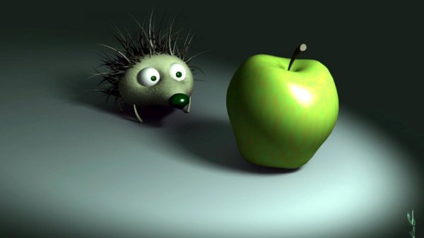 зеленое яблоко