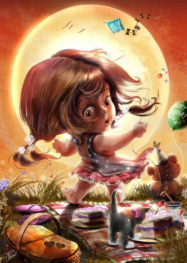 девочка мультяшка