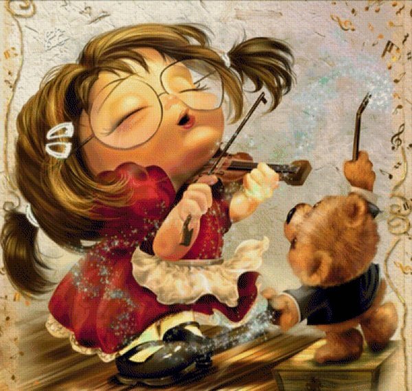 девочка со скрипкой