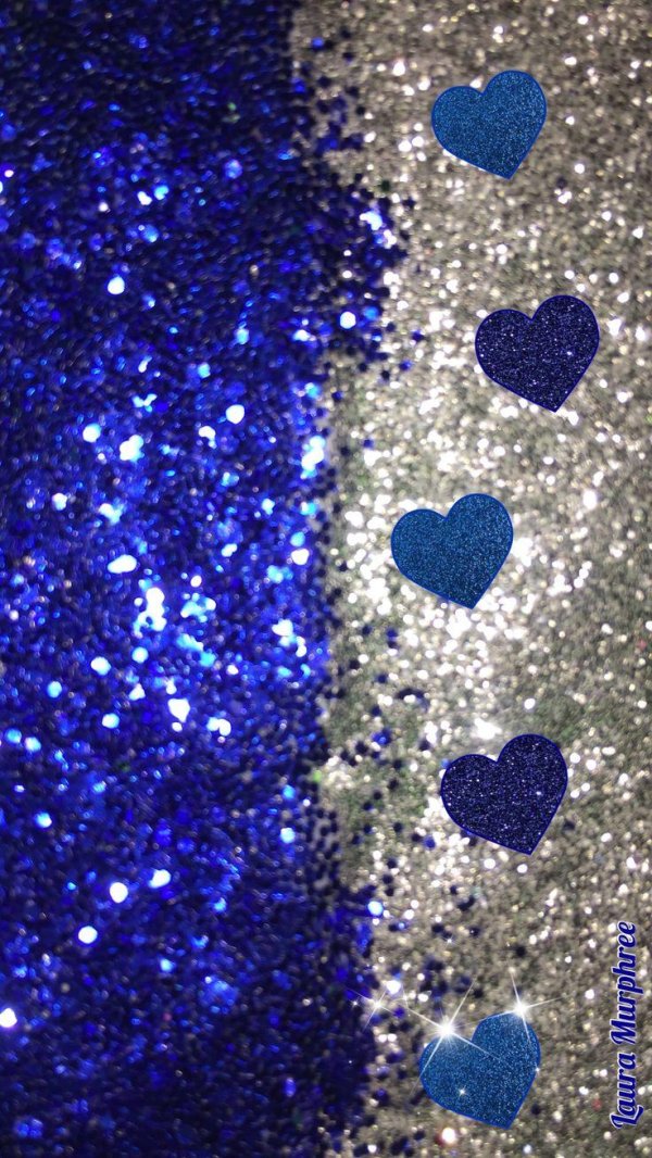 синий блестящий