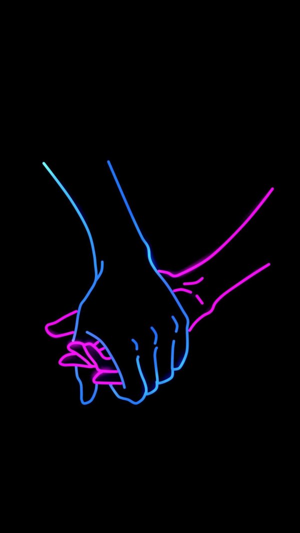 черный фон неон