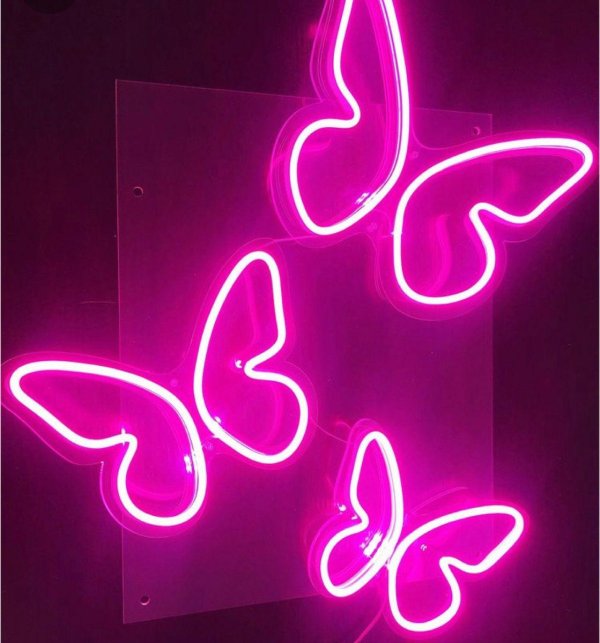 розовый неон