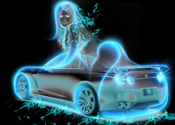 машина неон