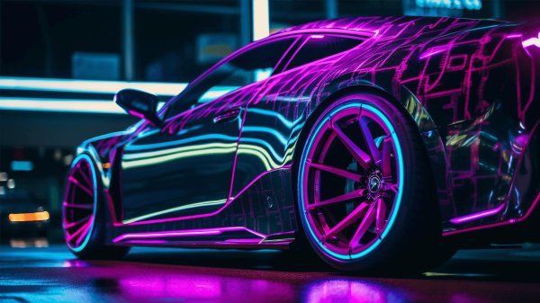 машина неон