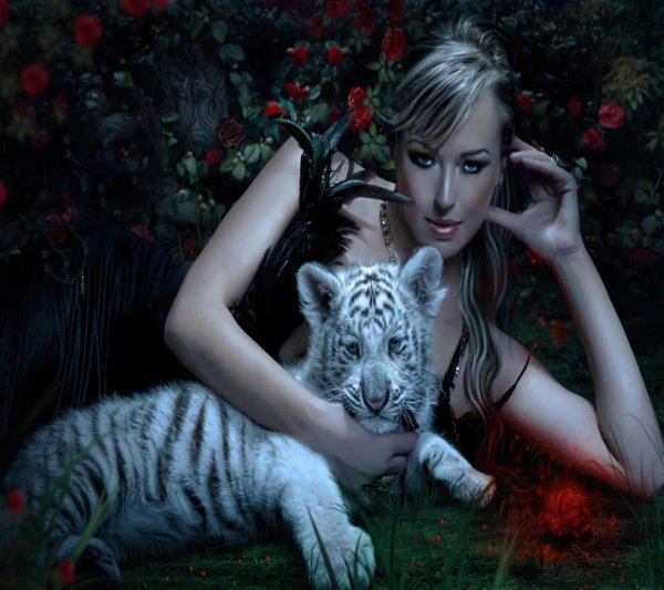 женщина тигрица