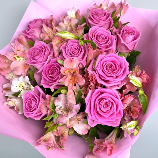 розовая альстромерия