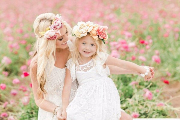 нежная фотосессия мамы и дочки
