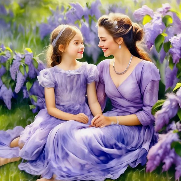 мама с дочками