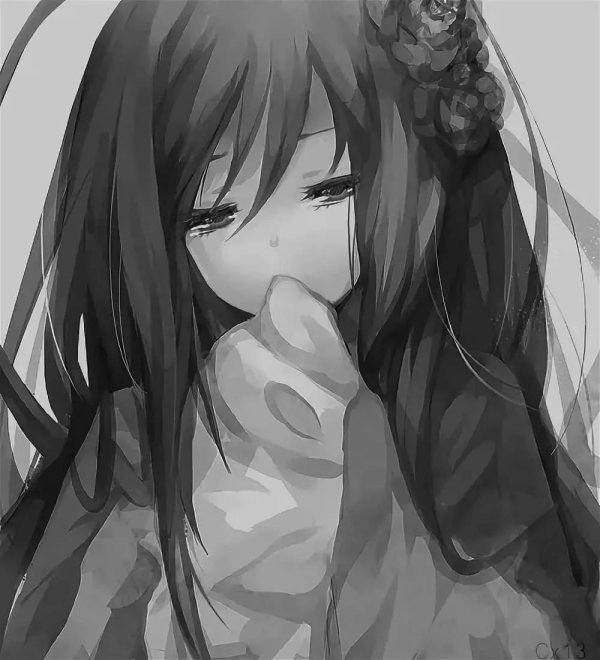 плачущая аниме девочка