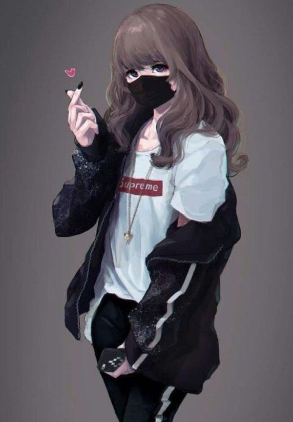 девушка в маске