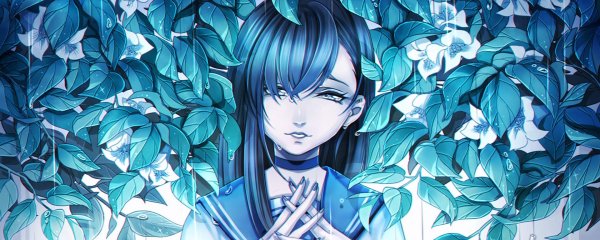 голубые цветы аниме