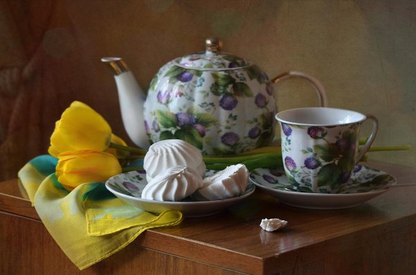 дулёвский фарфор чайный сервиз