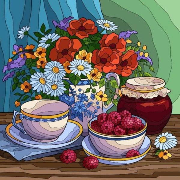 вышивка малиновое варенье