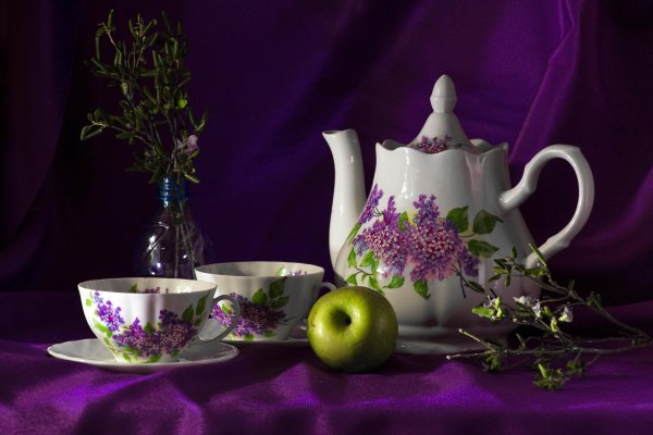 дулевский фарфор чайный сирень