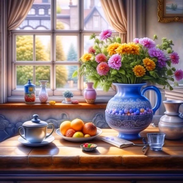 цветы натюрморты живопись