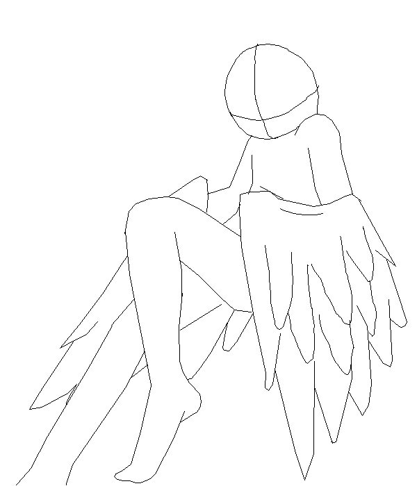 позы для срисовки с крыльями