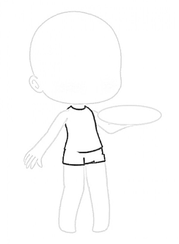 белый манекен гача лайф