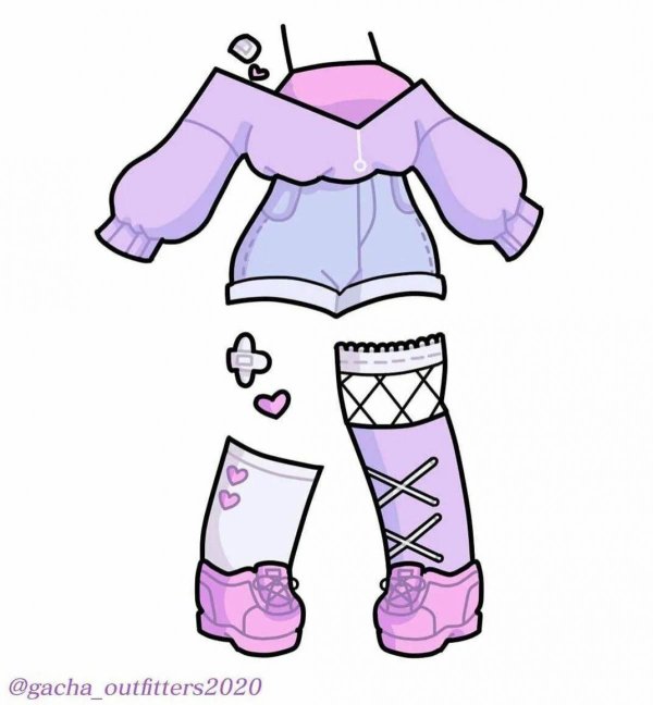 рисунок кавай одежда