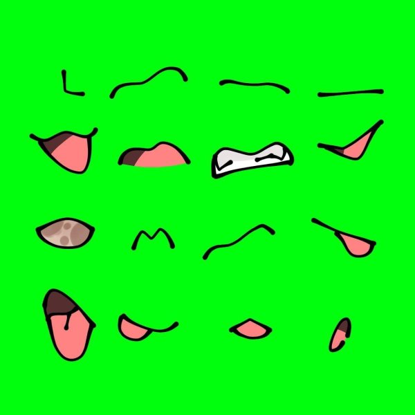 футаж рта для гачи