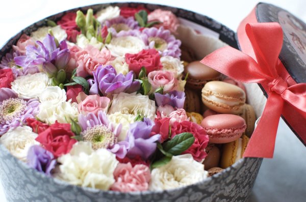 коробочка с цветами