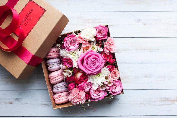 коробка цветов