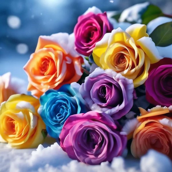 яркие цветы