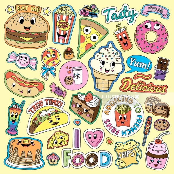 еда стикер