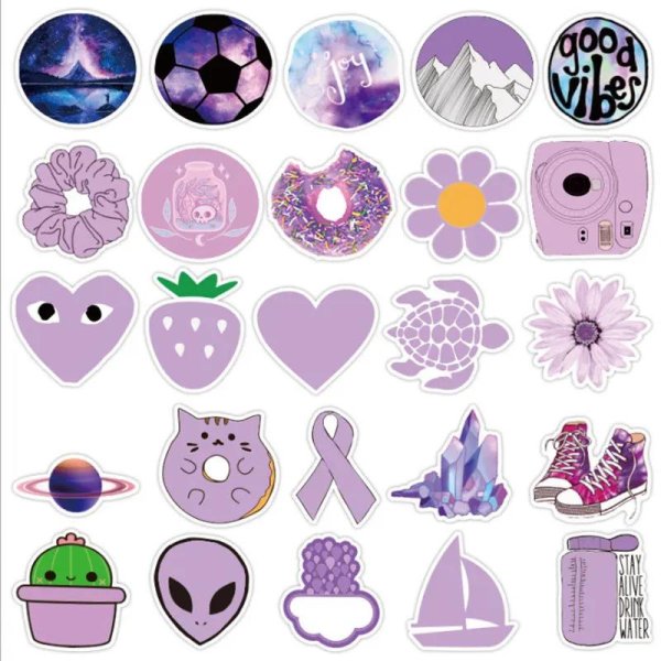 фиолетовые стикеры