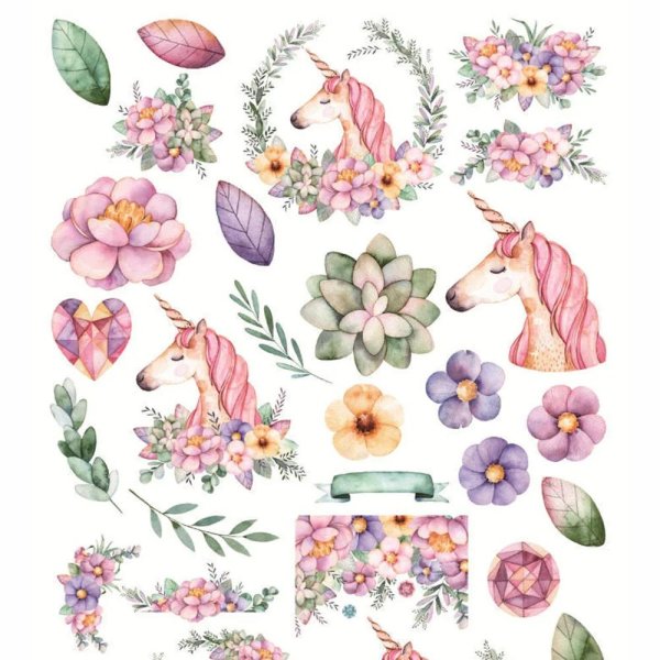 единорожки акварель