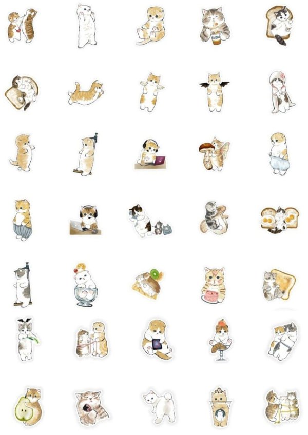 набор наклеек с котами