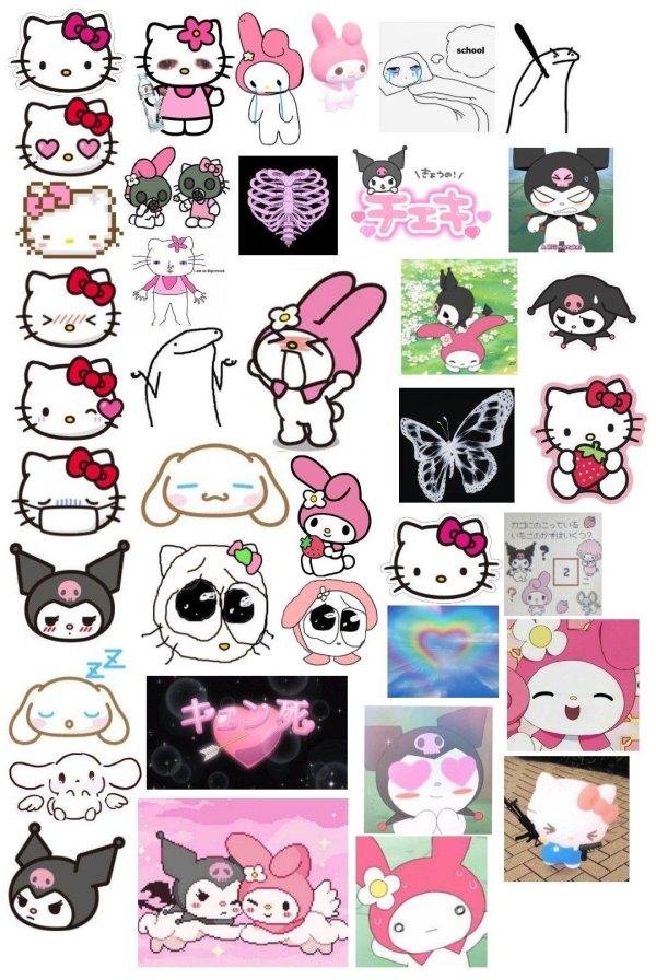 кавайные наклейки