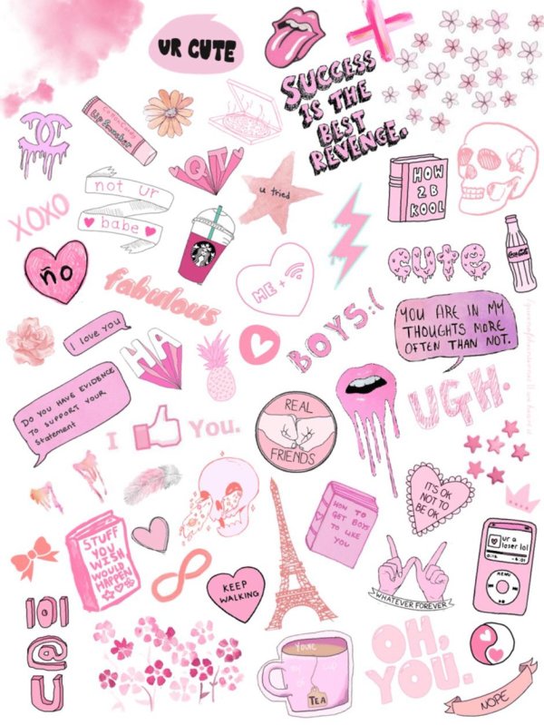 розовые стикеры