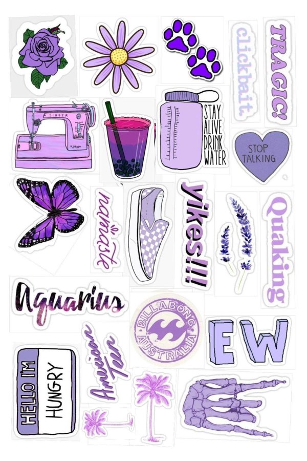 сиреневые стикеры