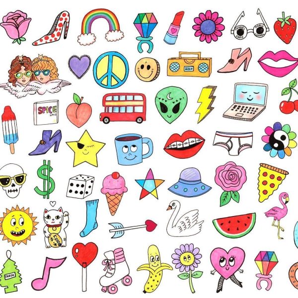 маленькие рисунки цветные