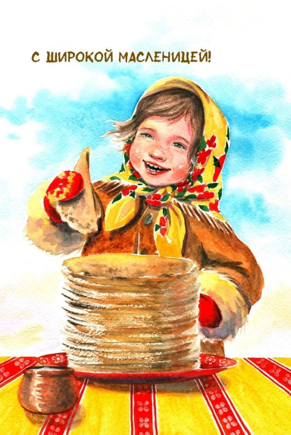 масленица рисунки