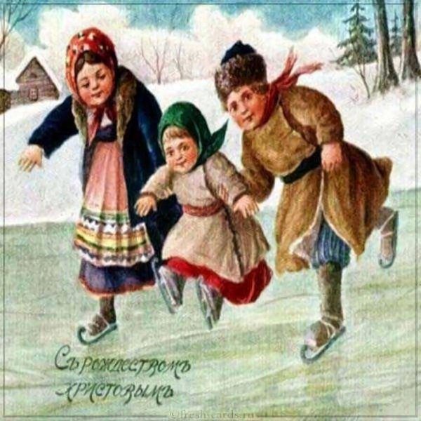 новогодние открытки старинные