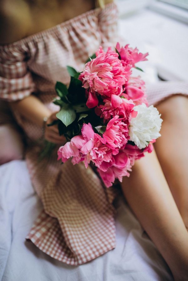 фотосессия с пионами