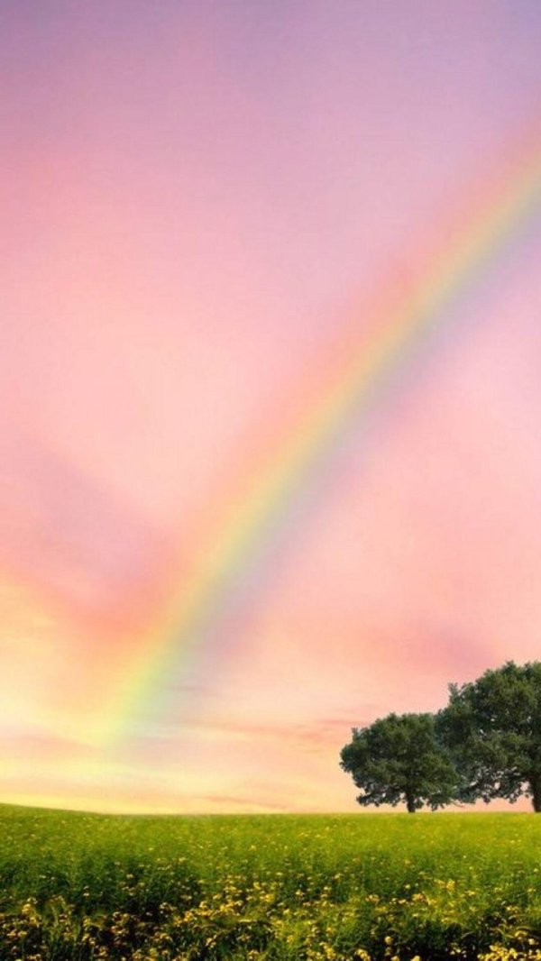 пейзаж с радугой