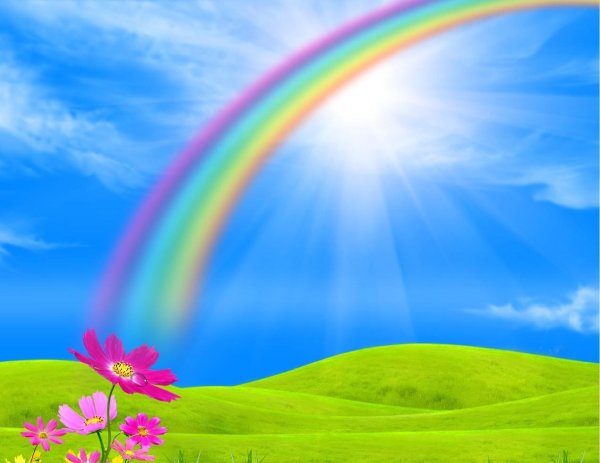 полянка с радугой