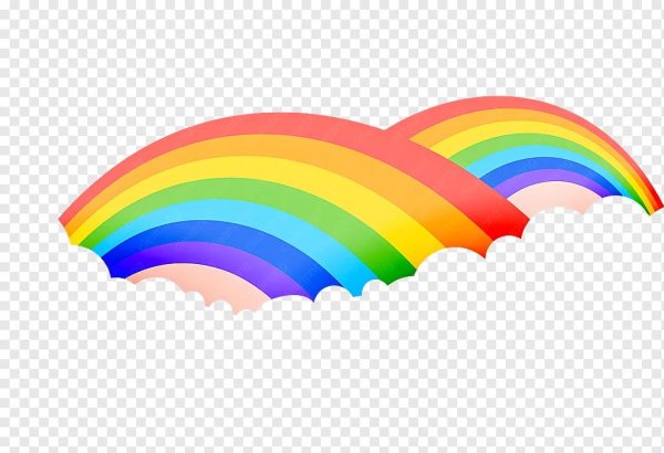 радуга на белом фоне