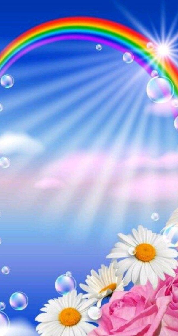 фон с радугой