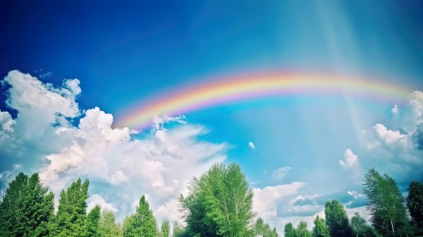 солнце радуга