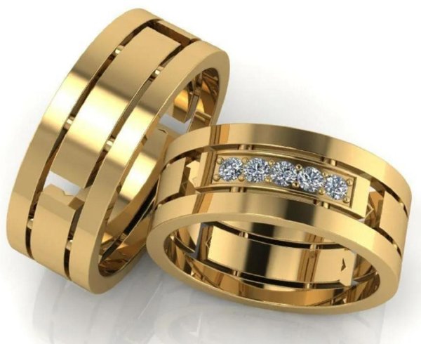 обручальные кольца парные золотые
